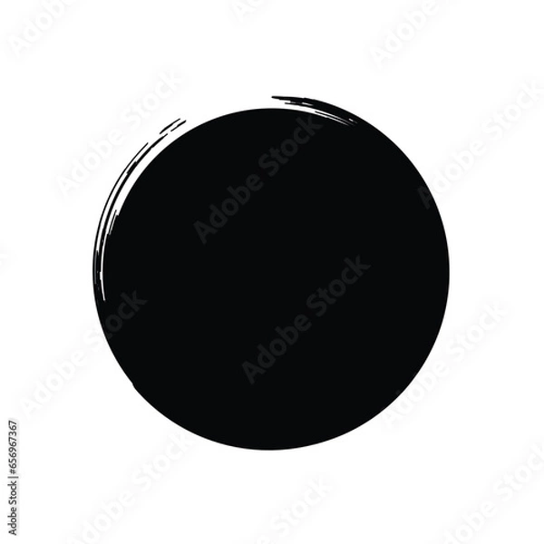 Fototapeta Grunge Circle Shape Filled Abstract rounded shape
