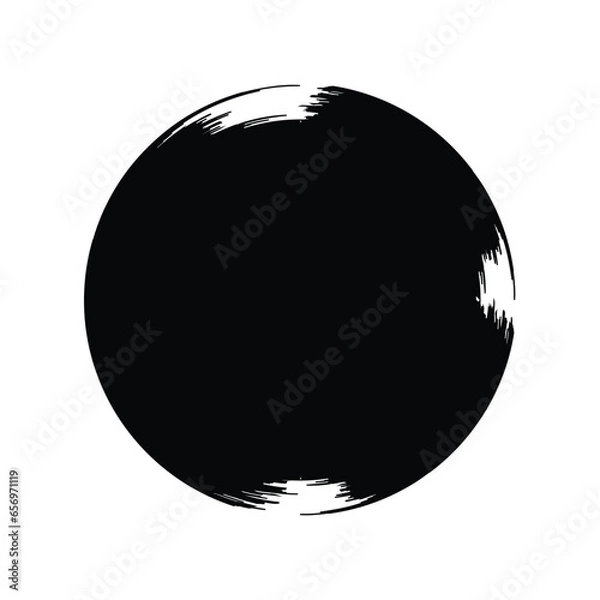 Fototapeta Grunge Circle Shape Filled Abstract rounded shape
