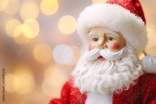 Fototapeta Santa Claus on blurred lights background