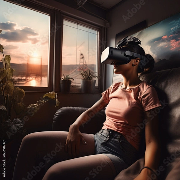 Obraz woman with camera