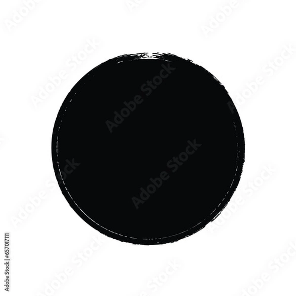 Fototapeta Grunge Circle Shape Filled Abstract rounded shape