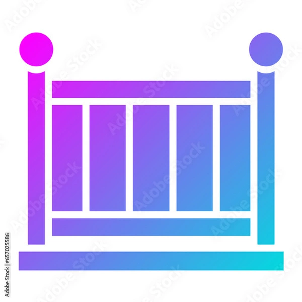 Obraz Baby Crib Vector Icon Design Illustration