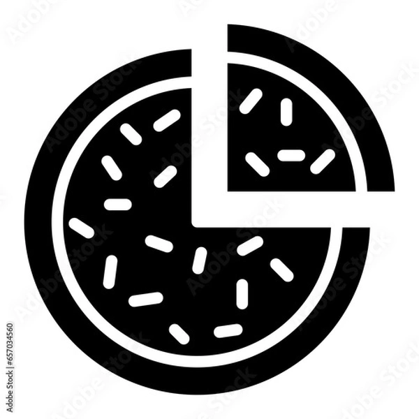Fototapeta Solid Pizza icon