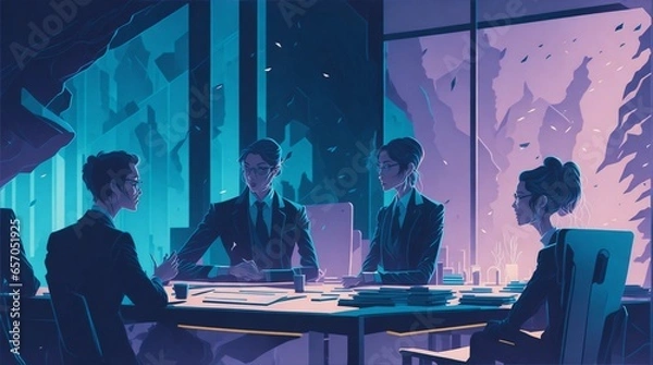 Fototapeta Executive Strategy Session in Progress