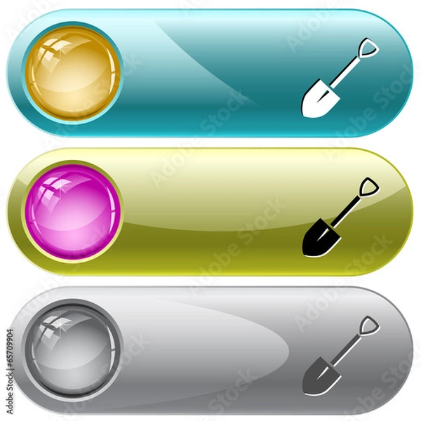 Obraz Spade. Vector internet buttons.