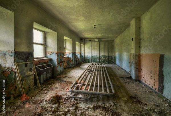 Fototapeta in the old barracks
