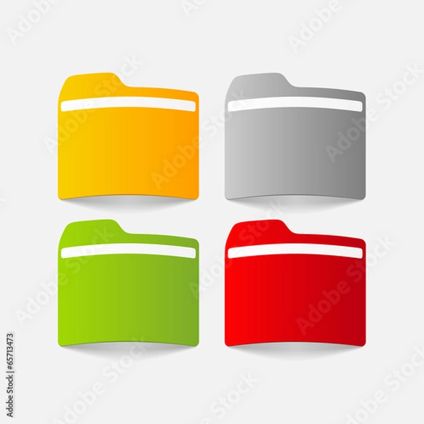 Fototapeta realistic design element: folder