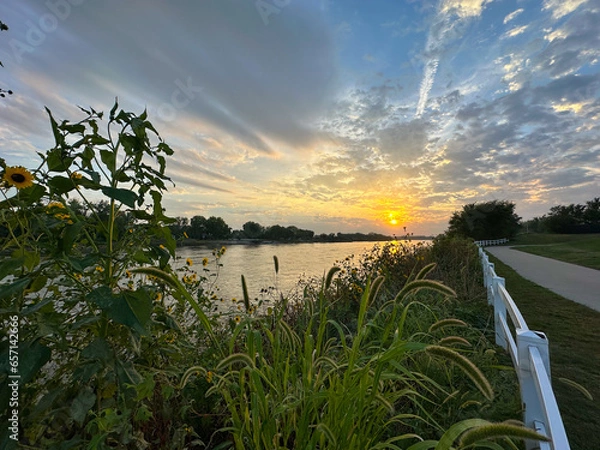 Obraz Sunset Trail by the River