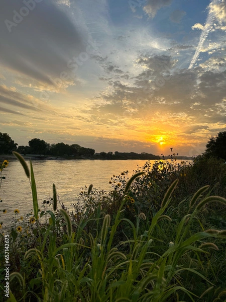 Obraz Sunset Over River