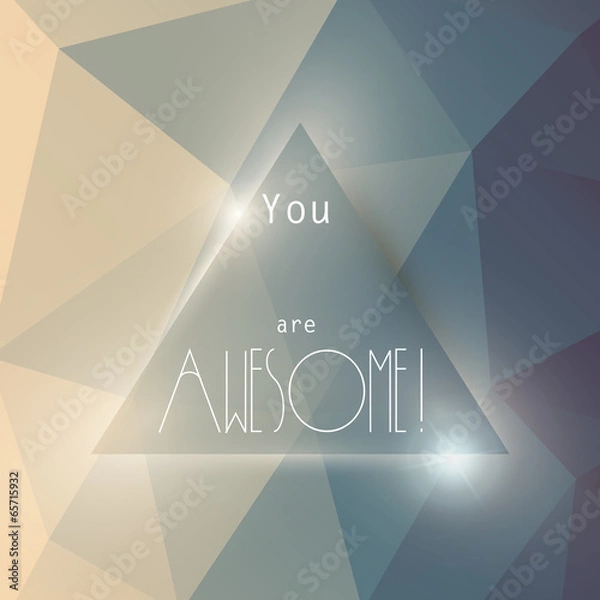 Obraz Vector abstract motivational text on triangle