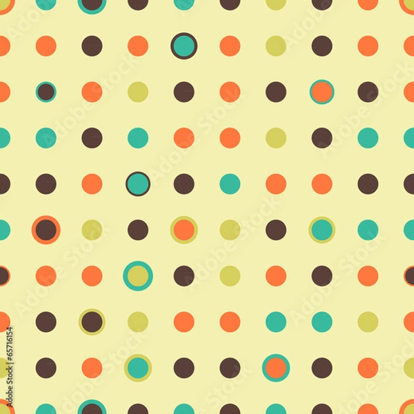 Fototapeta seamless pattern in retro style