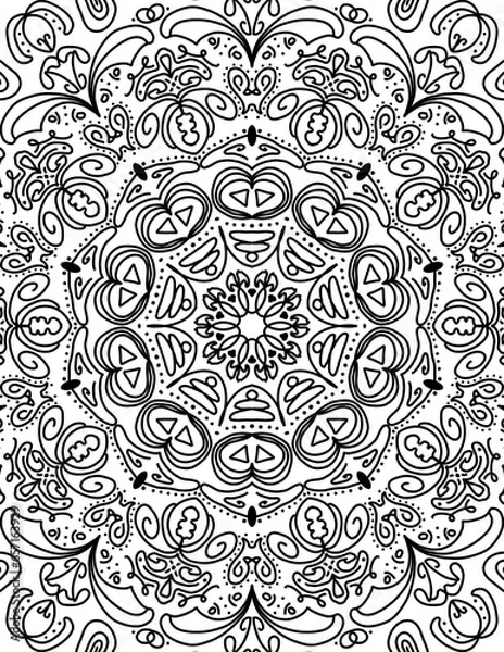 Fototapeta Mandla Outline Pattern