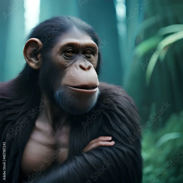 Obraz The monkey. generated with AI