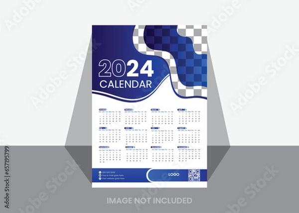 Fototapeta 2024 creative calendar design template