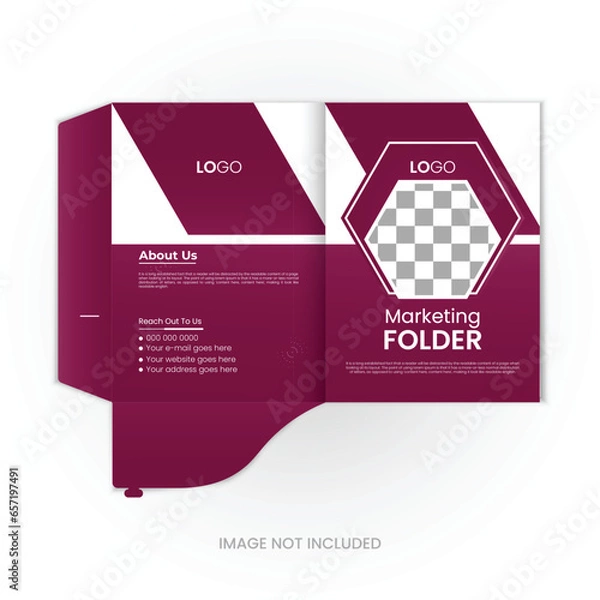 Fototapeta Creative modern marketing folder design template