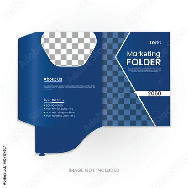 Fototapeta Creative modern marketing folder design template