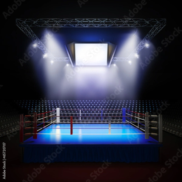 Obraz Empty professional boxing ring.