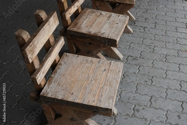 Obraz 古い木の椅子