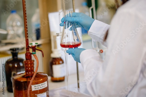 Obraz scientist working in laboratory