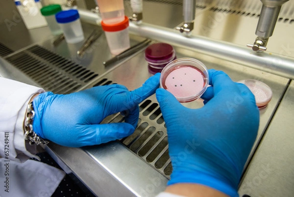 Obraz scientist working in laboratory