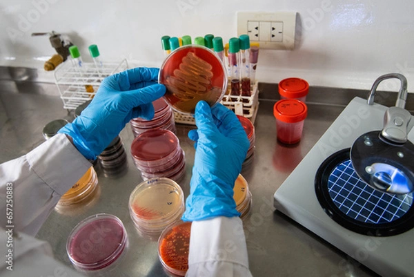 Obraz scientist working in laboratory