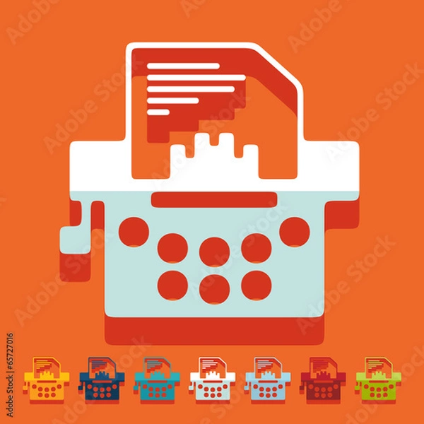 Obraz Flat design: typewriter