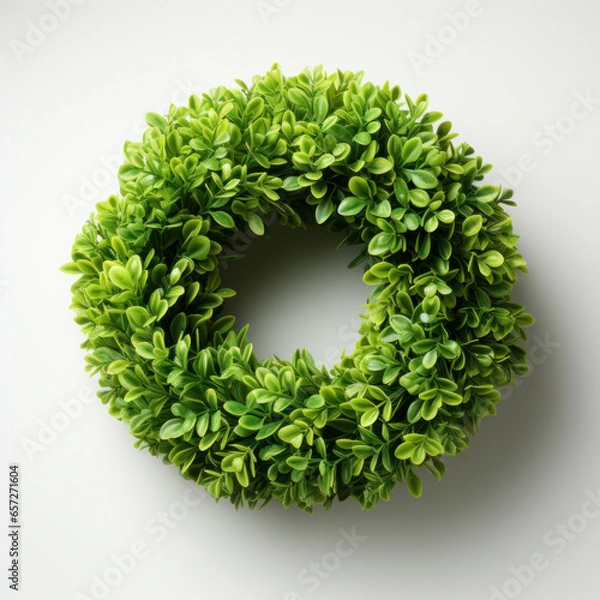 Fototapeta Laurel wreath isolated on white, clipping path included