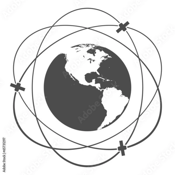Fototapeta Satellite orbit