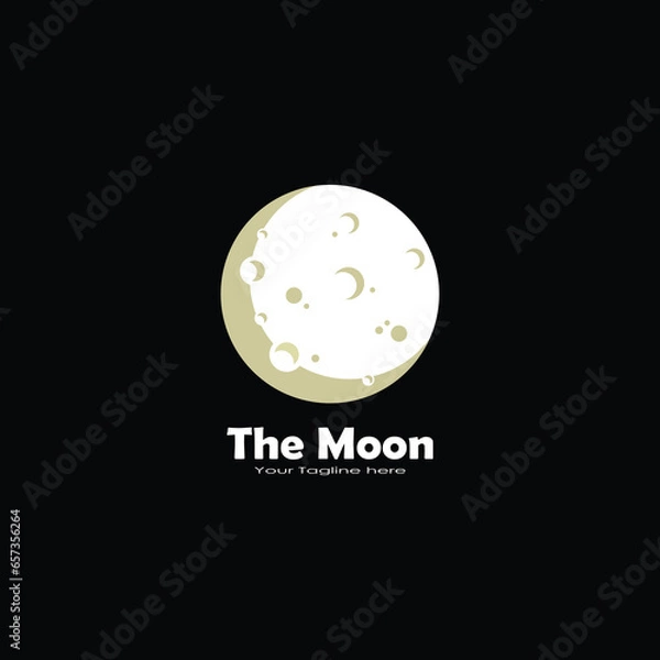 Fototapeta The moon logo design vector graphics