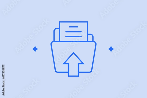Fototapeta download document illustration in flat style design. Vector illustration.
