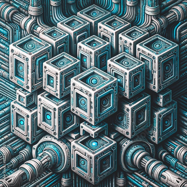 Obraz abstract circuit board background