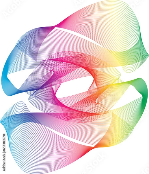 Fototapeta Wireframe Colorful Shape With Transparent Background