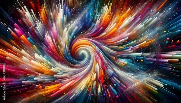 Obraz fractal burst background