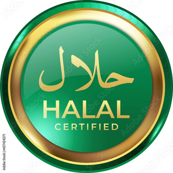 Obraz Halal Certified Logo Icon