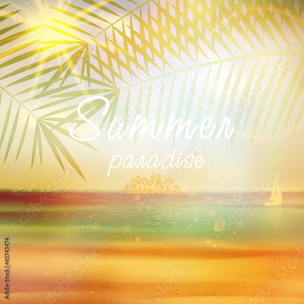 Obraz Summer calligraphic design template.