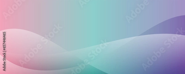 Fototapeta 波のようなピンクと緑と紫のウェーブラインのベクター背景画像	
