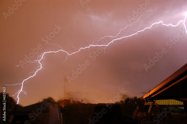 Obraz lightning over adelaide