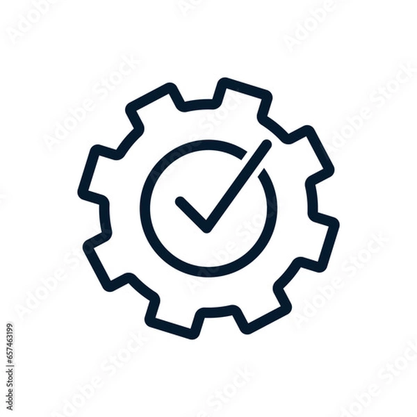 Obraz Optimization concept, work process. vector icon isolated on white background.