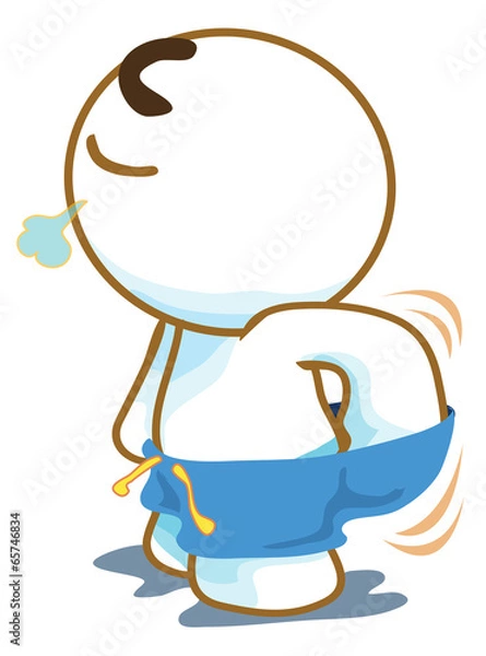 Fototapeta Man Anal itching scratch bottom