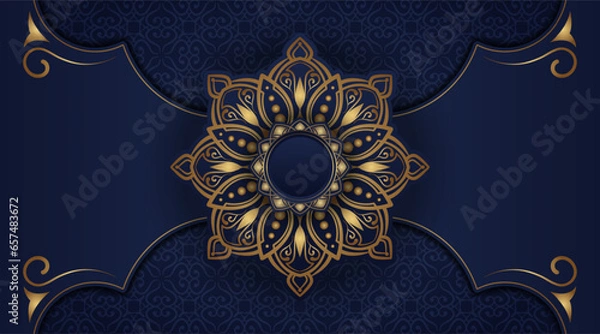 Obraz Luxury background with golden mandala ornament