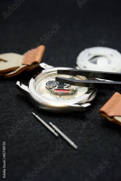 Fototapeta 腕時計の電池交換