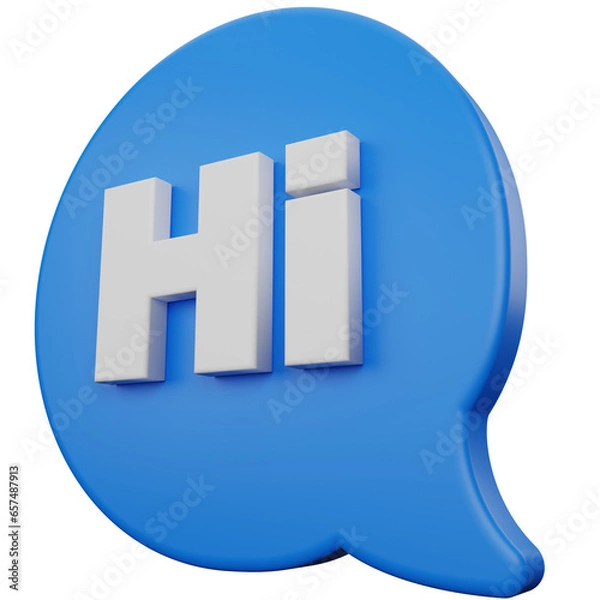 Obraz Hi Chat 3D Illustration