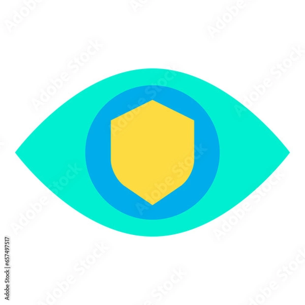 Obraz Flat View Shield icon