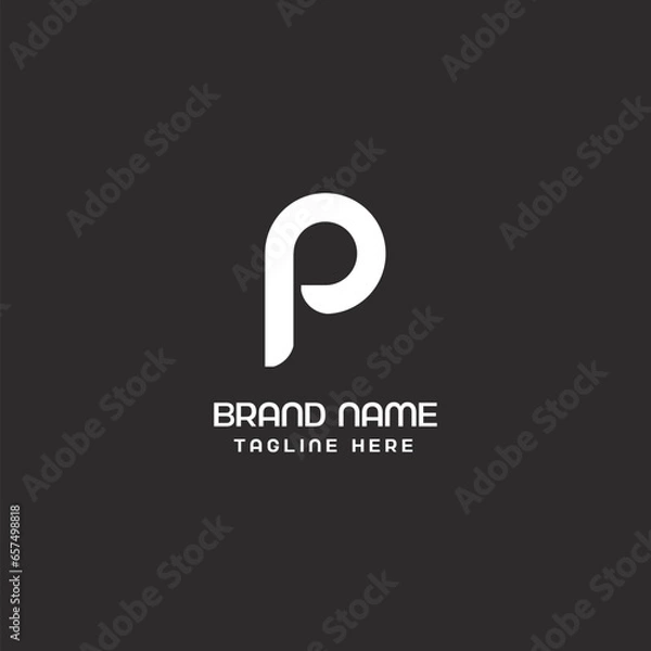 Obraz p letter logo design
