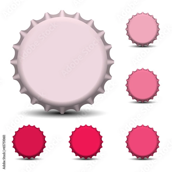 Fototapeta Bottle caps vector