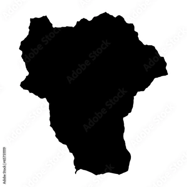 Fototapeta Ordino map, administrative division of the Principality of Andorra.