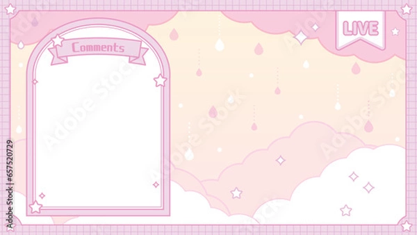 Fototapeta 韓国風雨模様な背景素材