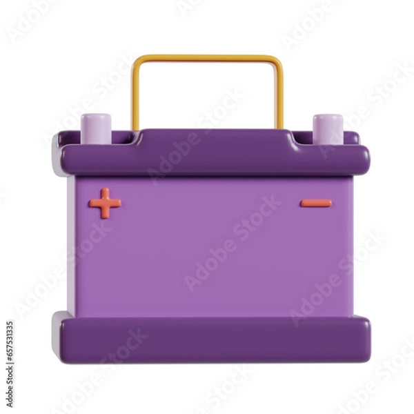 Obraz Car Battery Illustration 3d icon