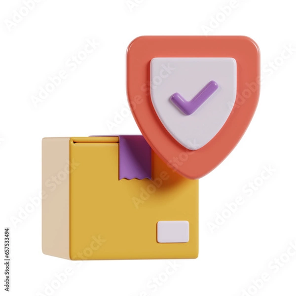 Obraz insurance icon delivery 3d rendering