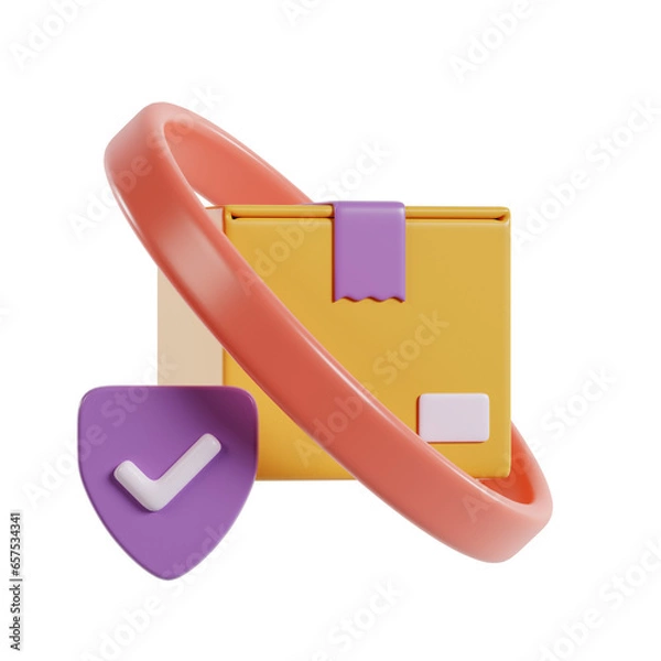 Obraz 3d safety delivery icon